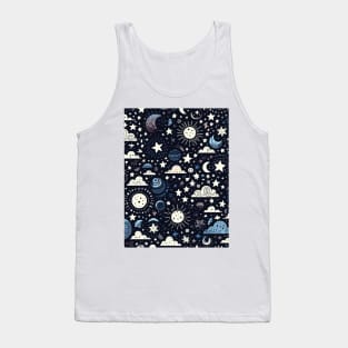 Celestial Night: A Dreamy Night Sky Tank Top